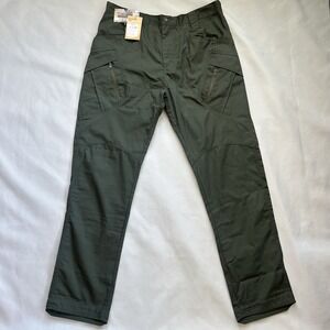 Men's Tactical Cargo Pants Army Green 2XL Waterproof Combat Work Hiking Trousers